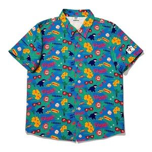 Reyn Spooner Chicago Cubs Hawaiian Shirt XL MLB Tropical Aloha Button Up